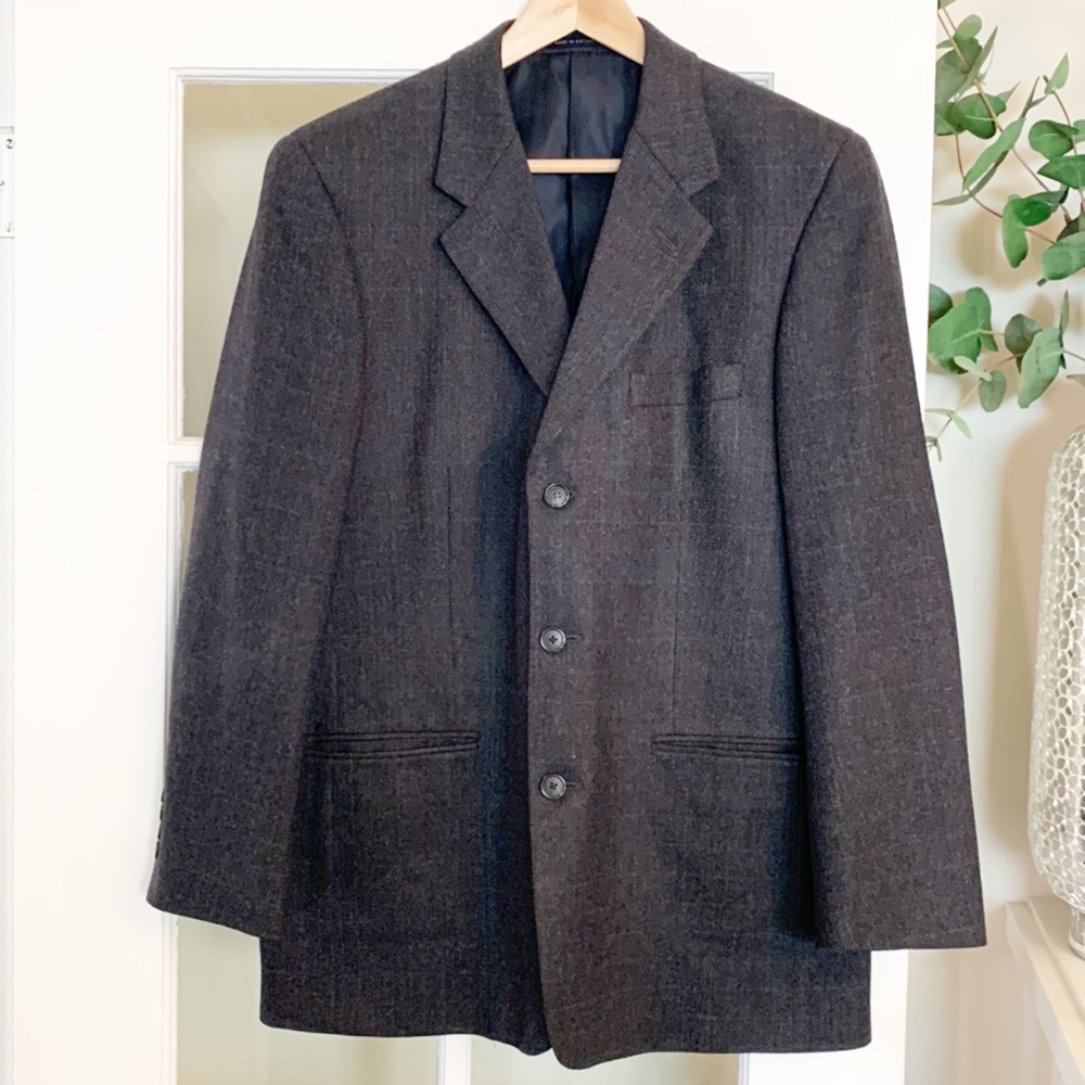 Macy’s Club Room Men’s Dark Gray Sports Coat (Size 40R) - Picture 2 of 8